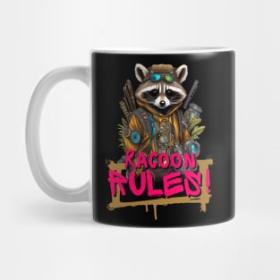 Raccoon Punk Style Colorful and Edgy Vector Design Mug